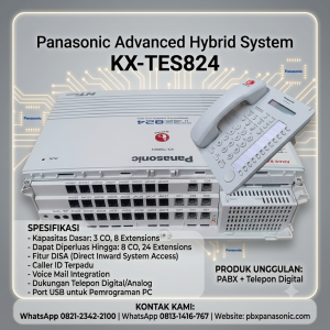 PABX Panasonic KX-TES824 8 Line 24 Extension