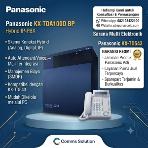 PABX Panasonic KX-TDA100D 8 Line 4 Digital 96 Extension